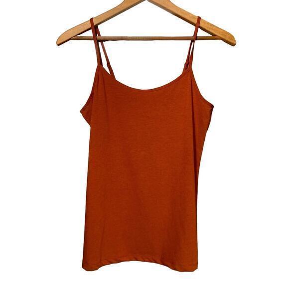 TIME AND TRU BURNT ORANGE ADJUSTABLE STRAPS STRETCH KNIT CAMI/Tank Sz S (4-6) - Picture 3 of 7